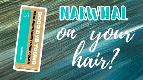 Good dye young narwhal - A mythical shade of icy teal that’s almost too good to be true. Kinda like the unicorn of the sea… Narwhals. (People, they’re real) Disclaimer: Due to the natural ingredients being used in our formula, you may find that Narwhal looks dark coming out of the tube. We assure you that when washed out, the color will be as